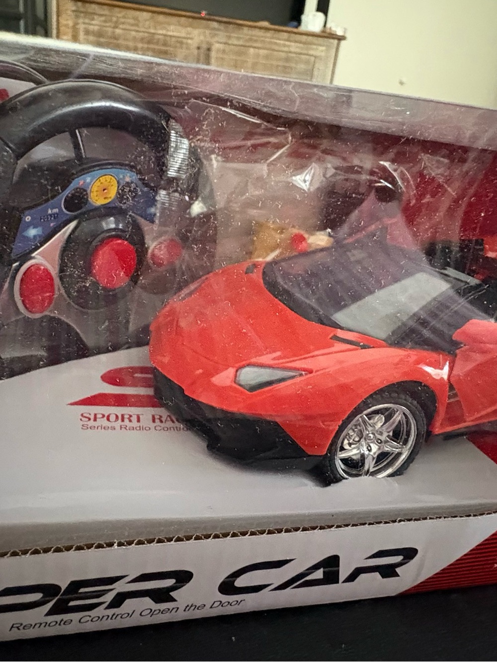 Orange Remote Control Sports Car Toy with Opening Doors - Picture 6 of 8